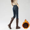 Women's Fleece Warm Winter Jeans Thicken Elastic Skinny Pencil Pants Korean Slim Plush Thermal Leggings Trousers