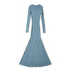 Sexy O Neck Ribbed Knitting Fishtail Sweater Dress Women Full Sleeve Stretch Basic Bodycon Maxi Long Mermaid Robe Vestido