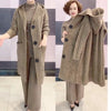 Spring Autumn Jacquard Twists Cardigan Sweater Large Size Women Long Hooded Single Breasted Knitted Cardigan Coat M-5XL