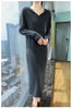 100%Pure Mink Cashmere Knitted Dress Ladies Hooded Collar Large Size Long Skirt Casual High Waist Hooded Skirts Autumn Dress