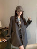 Spring Autumn Style Commuter Suit Women Long Sleeved Casual Loose Solid Color Suit Jacket Clothes Top