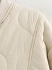 Autumn Jacket For Women Elegant Solid Quilted Coat Long Sleeve Single Breasted Outerwear Casual Maternity Outfit Tops