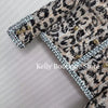 Vintage Wild Leopard Pattern Tweed Woven Jacket Women Fall Winter Edge Crochet O-neck Gold Buttons Long Sleeve Chic Coat