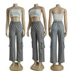 Straight Cargo Pants Women High Waist Baggy Trousers Casual Wide Leg Slim Vintage Y2K Streetwear Pocket Casual Pants