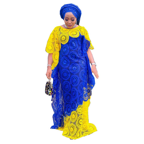 African Party Dresses for Women Elegant Lace Africa Clothing Muslim Abayas Dashiki Robe Kaftan Long Maxi Dress
