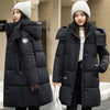 Women'S Winter Down Cotton Jacket Warm Thicken Cotton Padded Jacket Korean Loose Plus Size Parkas Outwear Long Coat