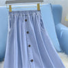 Women Large Size 5XL Cowboy Skirt Design Sense Niche Ladies Denim Maxi Skirt Feminine High Waist Jeans Long Skirts