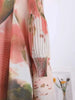 Chic Print Pleated Women's Dresses Color-block Design Round Neck Lantern Sleeves Long Dresses Spring 2AA4759