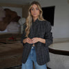 Chic Plaid Women's Blazer Jacket Stand Collar Full Sleeve Single Button Female Coats Spring Casual Commute Lady Outwear