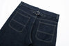 Women Denim Set Casual Lapel Long Sleeve Crop Jacket Buttons Female Vintage Wide Leg Loose Jeans Long Pants