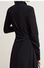 Dresses Woman Winter Elegant Commuter Turtleneck Lace-up Dress Women's Knitted Straight Solid Color Skirt 12544088