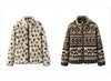 Jacket Women Winter Faux Lamb Wool Fleece Stand Collar Loose Patterned Retro Jacket Women'S Wear