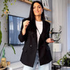 Women's Blazers Office Wear Woman Brown Khaki Off White Black Blazer Woman Long Sleeve Fitted Jacket Blazers
