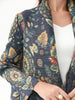 Pleated Turndown Collar Long Sleeve Cardigan Dress Women Spring Abaya Original Designer Vintage Printed Coat