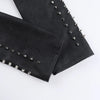 Punk Faux Leather Cropped Jacket Women Spring Streetwear Sexy Slim Fit Rivet PU Blouse Top