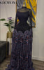 Women Tie Dye Printed Patchwork A-line with Sashes Fit and Flare A-line Maxi Long Dress Education Vacation Prom Dresses