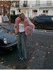 Women's Fluffy Faux Fur Coat Chic Pink Hooded Full Sleeve Loose Warm Jacket Winter Lady Street Outwear