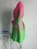 Contrast Color Pleated Dress For Women Open Stitch Belt Midi Elegant Dresses Ladies Party Clothing Spring 2R7326