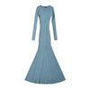 Sexy O Neck Ribbed Knitting Fishtail Sweater Dress Women Full Sleeve Stretch Basic Bodycon Maxi Long Mermaid Robe Vestido