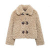 Women's Teddy Coat Faux Sheepskin Coats for Women Warm Winter Woman Coat Fluffy Jacket Women Short Hairy Coat Woman