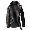 Leather PU Snake-skin Imitation Jacket Turn Down Collar Biker Moto High Street Zip-up PU Short Coat for Women's Winter Autumn