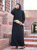 Modest Hooded Prayer Dress Muslim AbayasFull Sleeve One-piece Kaftan Women Ramadan Jilbabs Hijab Dresses Islamic Clothing