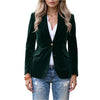 Women's Velvet Blazer Suit Jackets Business Casual Button Up Suit Jacket Autumn Winter Velvet Outerwear Work Office Coats