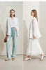 Women's Coat Autumn Autumn Turned Over Collar Color-block Spliced Fabric Casual Loose Blazers For Woman 12641083