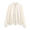 Women Casual Solid Coat Flared Pants Suits Long Sleeve Zipper Bomber Jackets Lady Chic Outfit 2 Piece Set