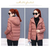 Winter Women's Cold Coat Parkas Hooded Padded Jacket Cropped Jacket Plus Size Long Sleeve Top Korean