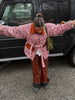 Y-neck Lace-up Cotton Coat Pink Floral Padded Jacket Loose Sweet Casual Japanese Cardigan Cotton-padded Coats Lady Warm Overcoat