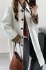 Oversize Casual England-style Turn-down Collar Design Coats for Women Autumn Mid-length Trench Coats
