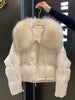 Lagabogy Loose Parkas Outwear Large Real Natural Fur Collar Winter Puffer Jacket Women Thick Warm Duck Down Coat Female