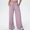 Side Pocket Wide Leg Pants,Loose And Casual Sports Pants Women's Elastic Drawstring Fitness Pants Running Gym Yoga Women's Pants
