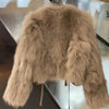 autumn and winter fur coat women's short style imitation fox fur Korean version versatile lace up thick top