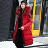 Women Parkas Hooded Zipper Thick Parka Thick Casual Full Sleeve Solid Long Coats Pockets Elegant Outerwear Warm Casual