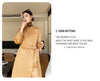 Dual Purpose Collar Wool Coat Horn Button Women 100% Wool Overcoat Double-Layers Autumn Winter Long Jacket Thick Trench Coat #23