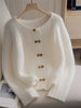 Autumn Winter Korean Sweater Cardigan Women Long Sleeve Casual White Loose Knitwear Ladies Sweater Jacket Female Top