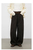 Korean Women Jeans Solid Loose Casual Retro High Waist Wide Legs Denim Pants Ladies Trousers Spring Autumn