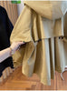 Autumn Trench Coat Woman with lining Casual All-Match Loose Long Sleeve Short Overcoat Windbreaker Women Outerwear