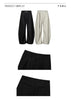 High Waist Women Suit Pants Straight Office Ladies Korean Trousers Casual Button Loose Female Black Pants