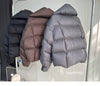 Lagabogy Winter Puffer Jacket Women Short 90% White Duck Down Coat Female Streetwear Warm Parkas Removable Sleeves Outwear