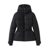 Women Winter Hooded Down Jackets With Belt Lady Warm Thick Long Sleeve Stand Collar Parkas Padded Coats Sports Ski Outdoor
