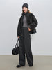 Winter Women's Petite Stand Collar Faux Fur Shearling Short Jacket Plush Teddy Zip Up Cozy Fleece Cropped Coat