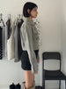 Retro Stand Collar Crop Jacket Chic Epaulet Shoulder Strap Double Breasted Button Slim Fit Coat Lady Casual Army Style Outerwear