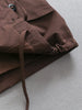 Safari Style Flowing Stand Collar Scarf Ribbons Long Sleeves Top Autumn Korean Style Solid Color Women's Coats