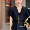 Women's Vest Coat Spring Autumn V-neck Solid Color Ladies Vest Jacket Slim Korean Version Elegant Lady Waistcoat