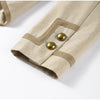 Napoleon Golden Short Jacket Women Vintage Stand Collar Long Sleeve Cropped Jackets Autumn Lady Outwear High Street