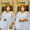 Elegant African Dresses for Women Traditional Dashiki Lace Boubou Plus Size Wedding Party Gown Muslim Kaftan Maxi Dress