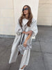 Women Solid Casual Long Trench Coat Lapel Collar Single Breasted Batwing Sleeve Windbreaker Streetwear Oversized Outerwears